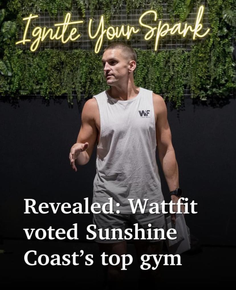 Announcement of Wattfit being voted Sunshine coast's top gym