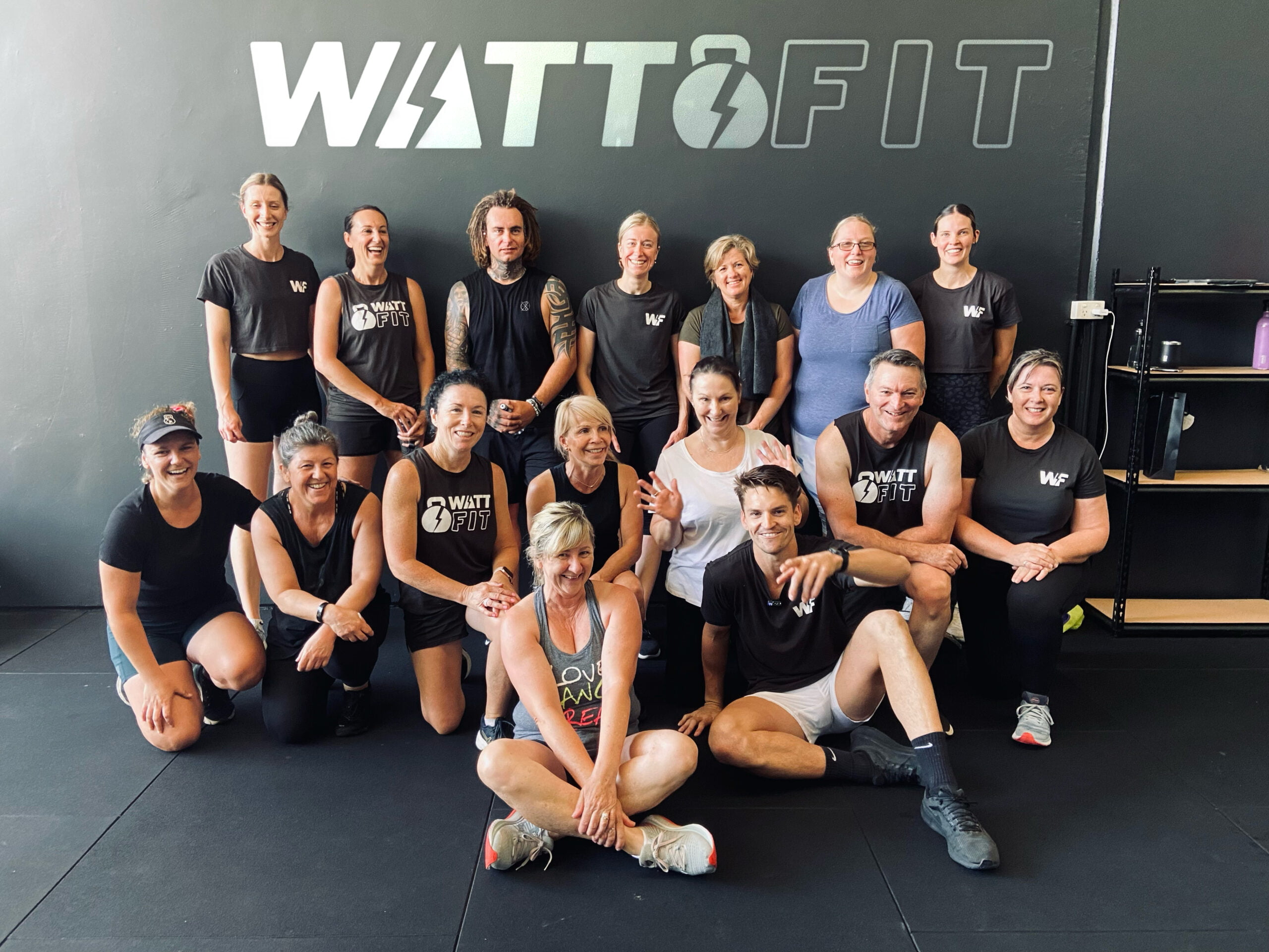 Wattfit group training class photo after a workout